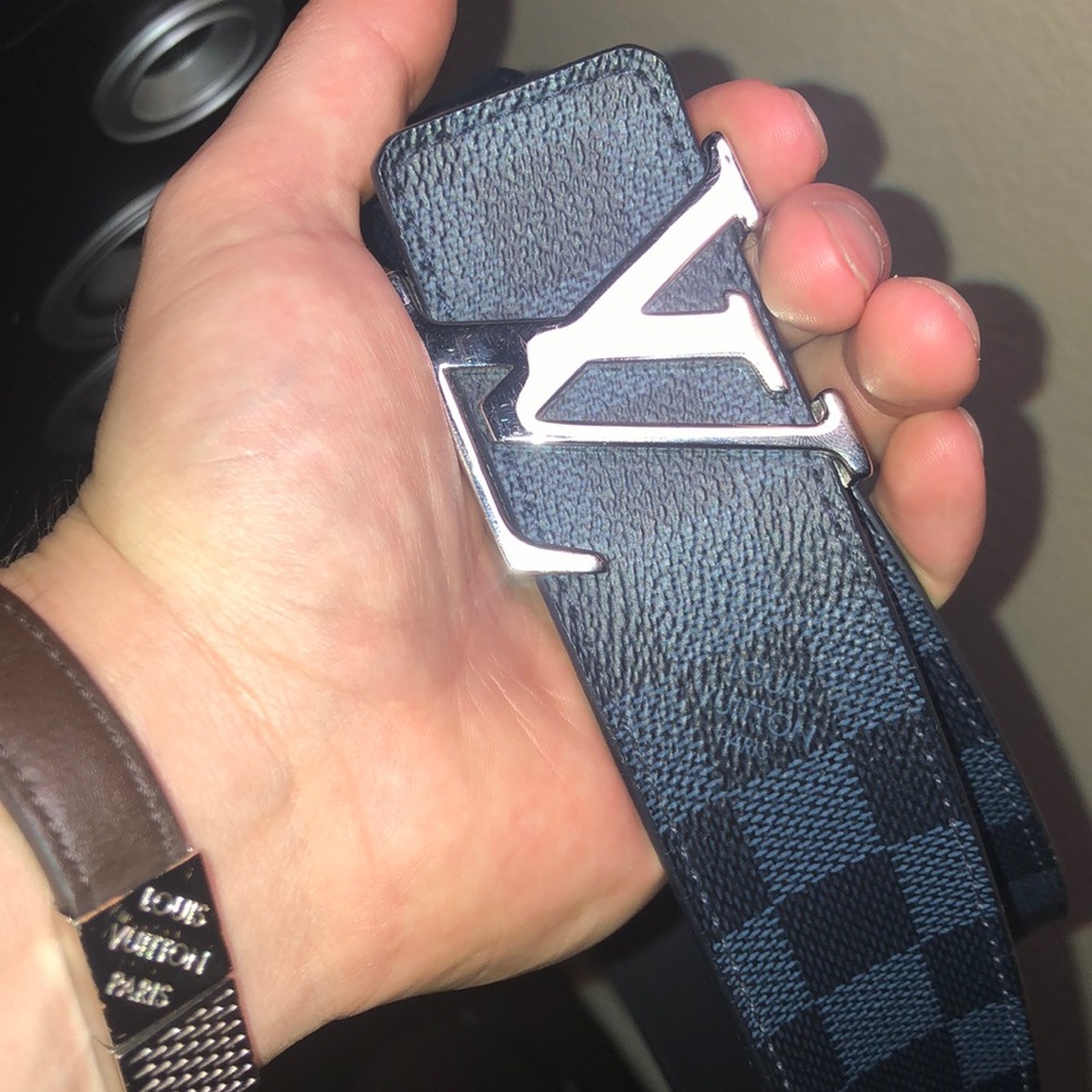 Louis Vuitton Cobalt Blue Damier Belt Very Rare